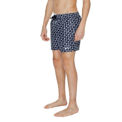 Black Polyester Swim Shorts