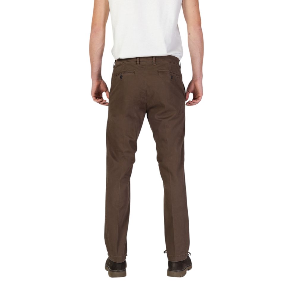 Brown Cotton Skinny Pants