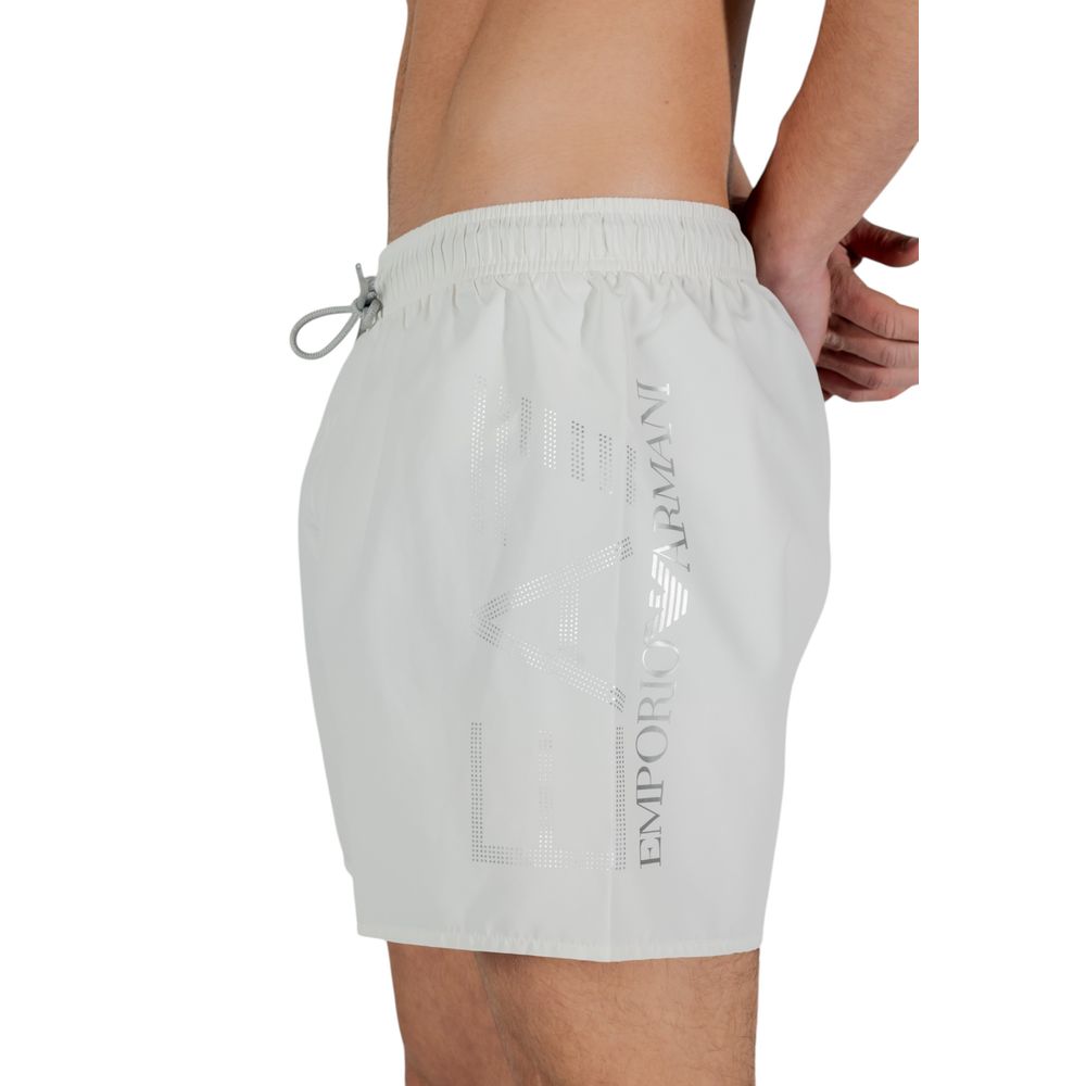 Bicolor Polyester Swim Shorts