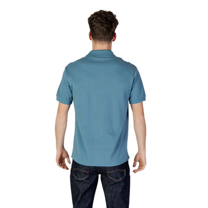 Blue Cotton Polo Shirt