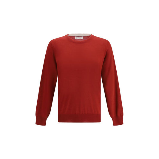 Red Fleece Wool Sweatshirt