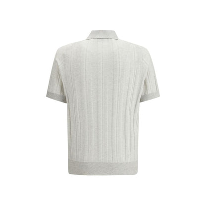 Gray Cotton Polo Shirt