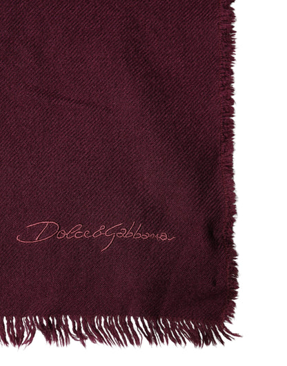 Maroon Cashmere Fringes Neck Wrap Shawl Scarf