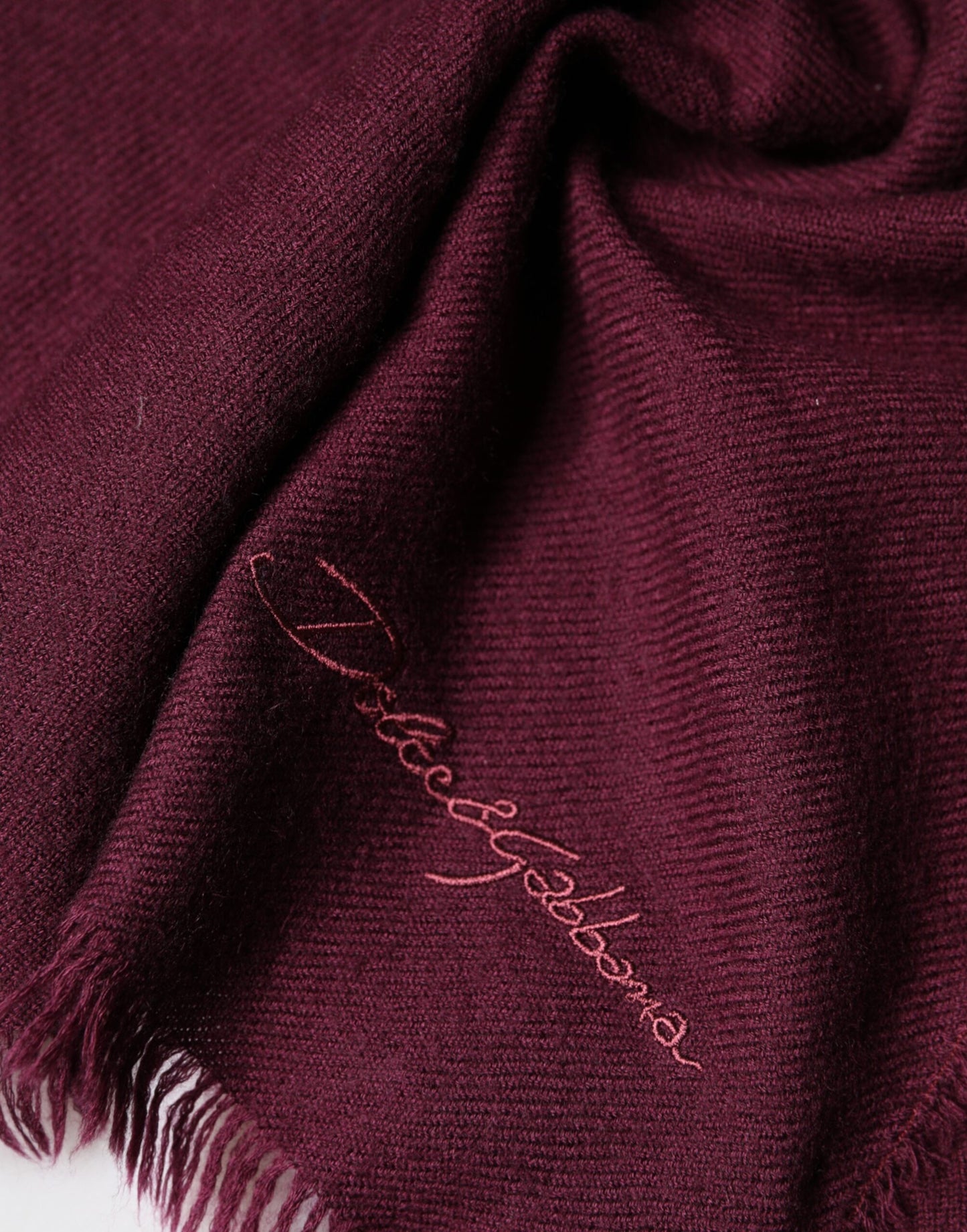Maroon Cashmere Fringes Neck Wrap Shawl Scarf