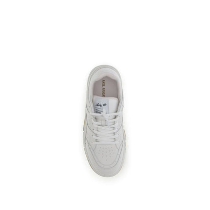 White Calf Leather Bos Taurus Low Top Sneakers