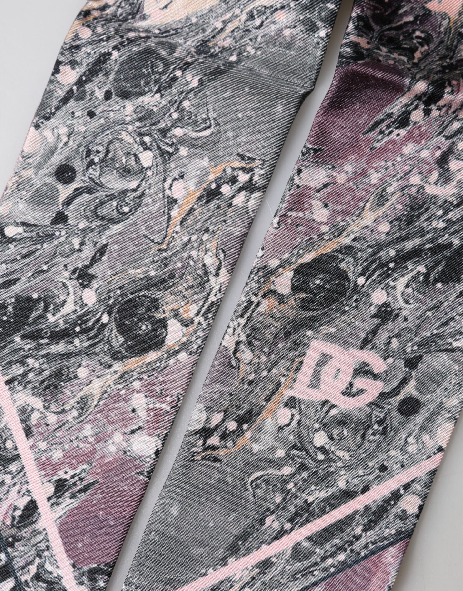 Multicolor Marble Neck Silk Wrap Foulard Scarf