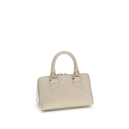 Beige Calf Leather Bos Taurus Handbag