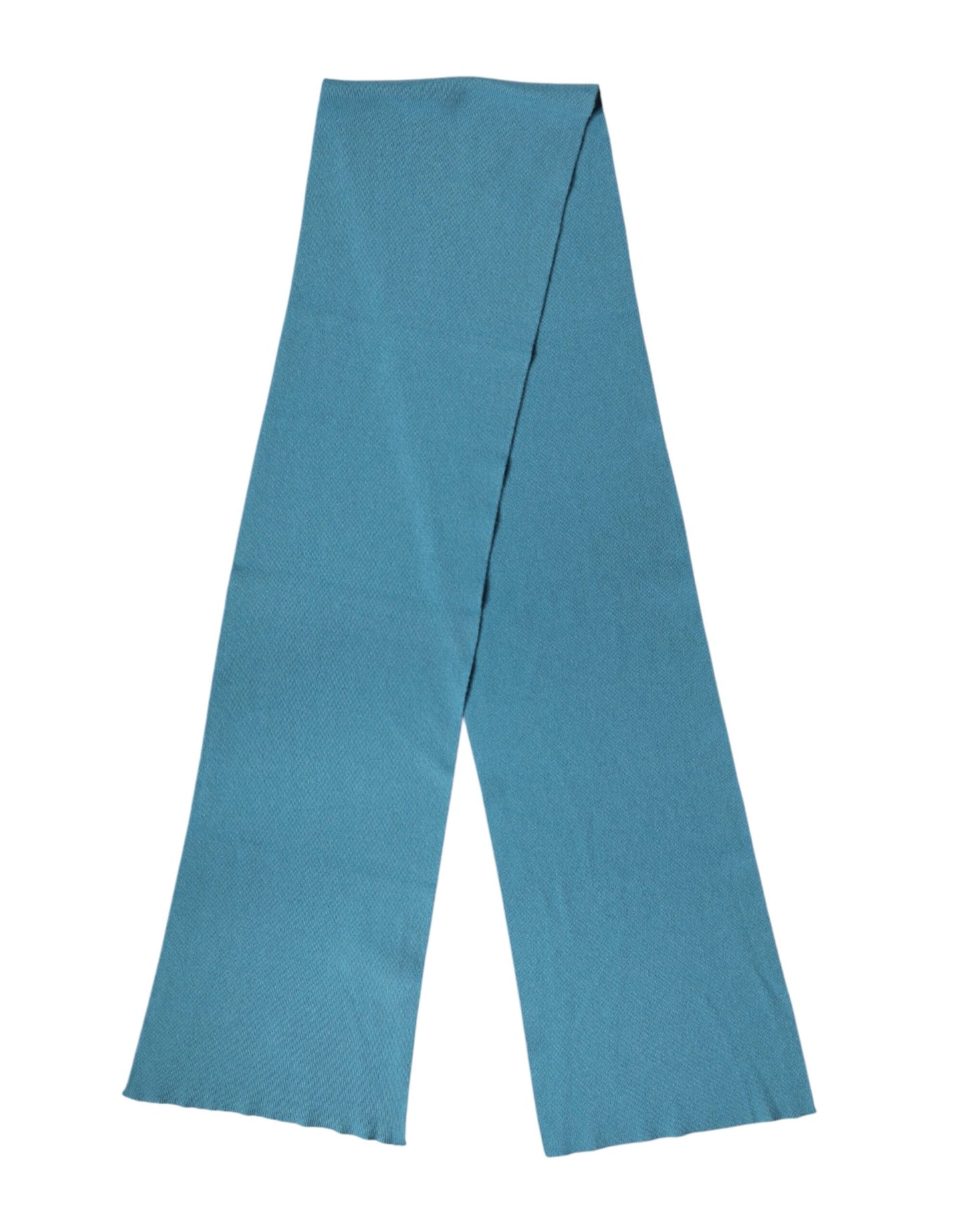 Blue Cashmere Knit Neck Wrap Shawl Scarf