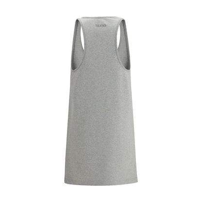 Gray Cotton Casual Dress