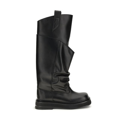 Black Calf Leather Bos Taurus Boots