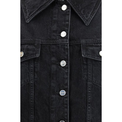 Black Cotton Denim Jacket
