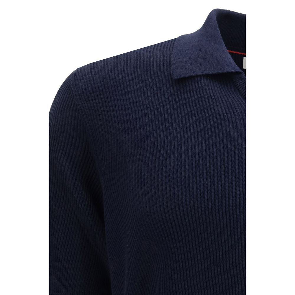 Blue Cotton Dress Shirt