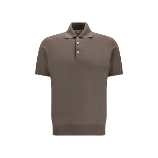 Brown Cotton Polo Shirt