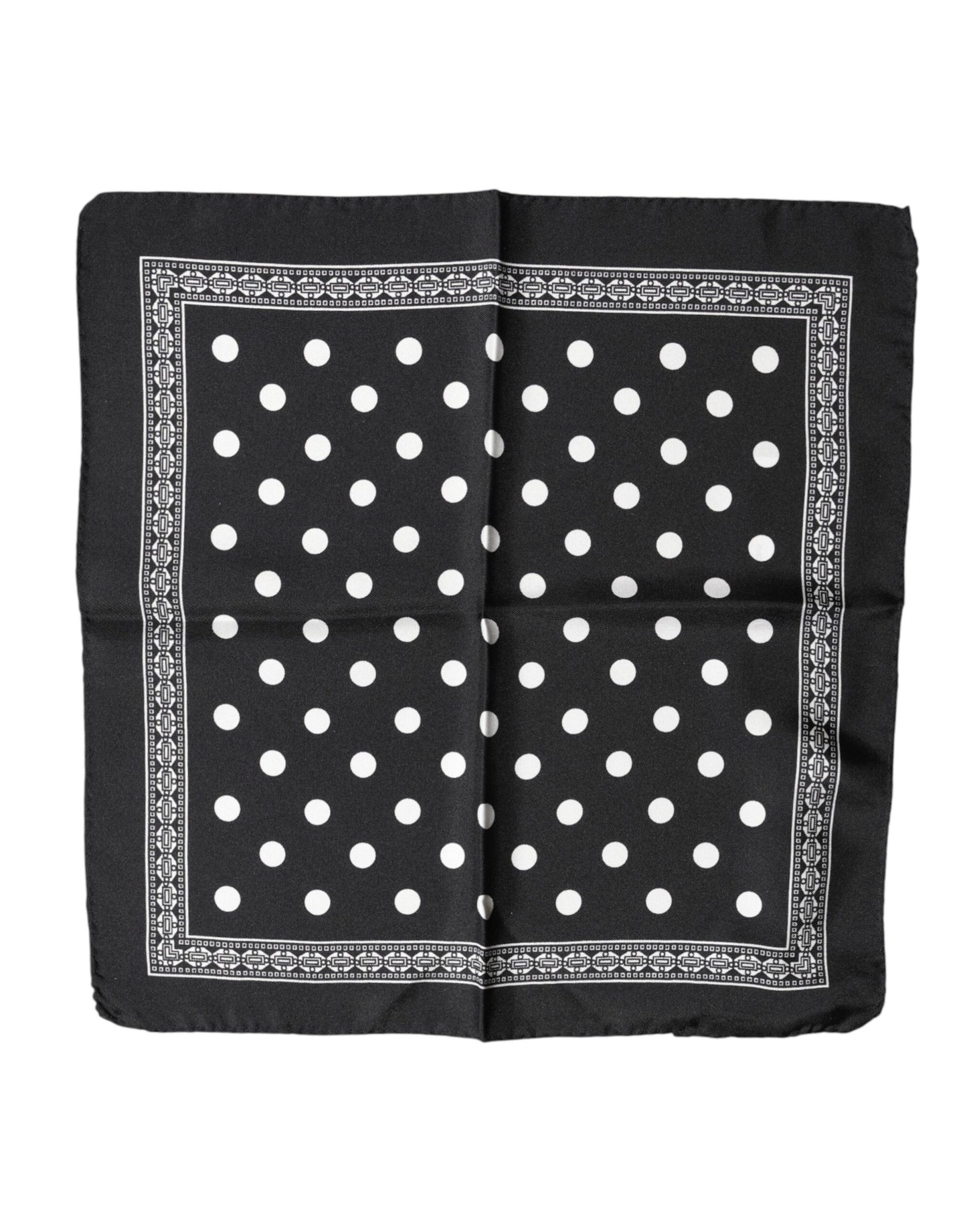 Black Polka Dot Square Handkerchief Scarf