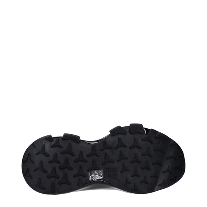 Black Cotton Low Top Sneakers