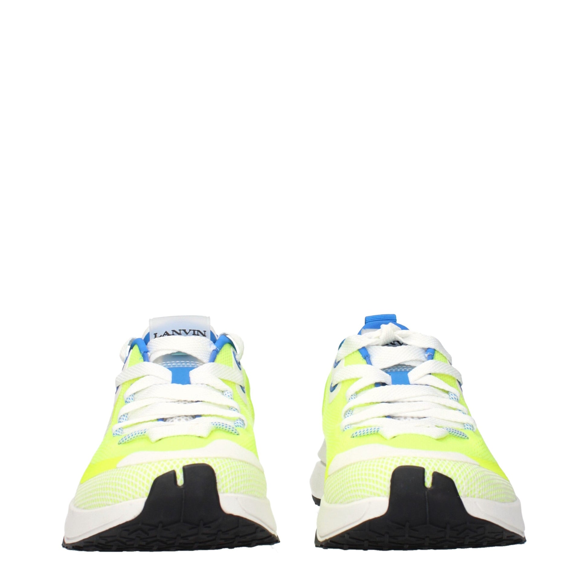 Yellow Fabric Athletic Sneakers