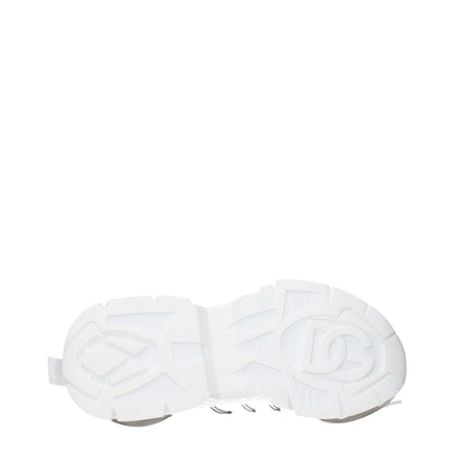 White Fabric Athletic Sneakers