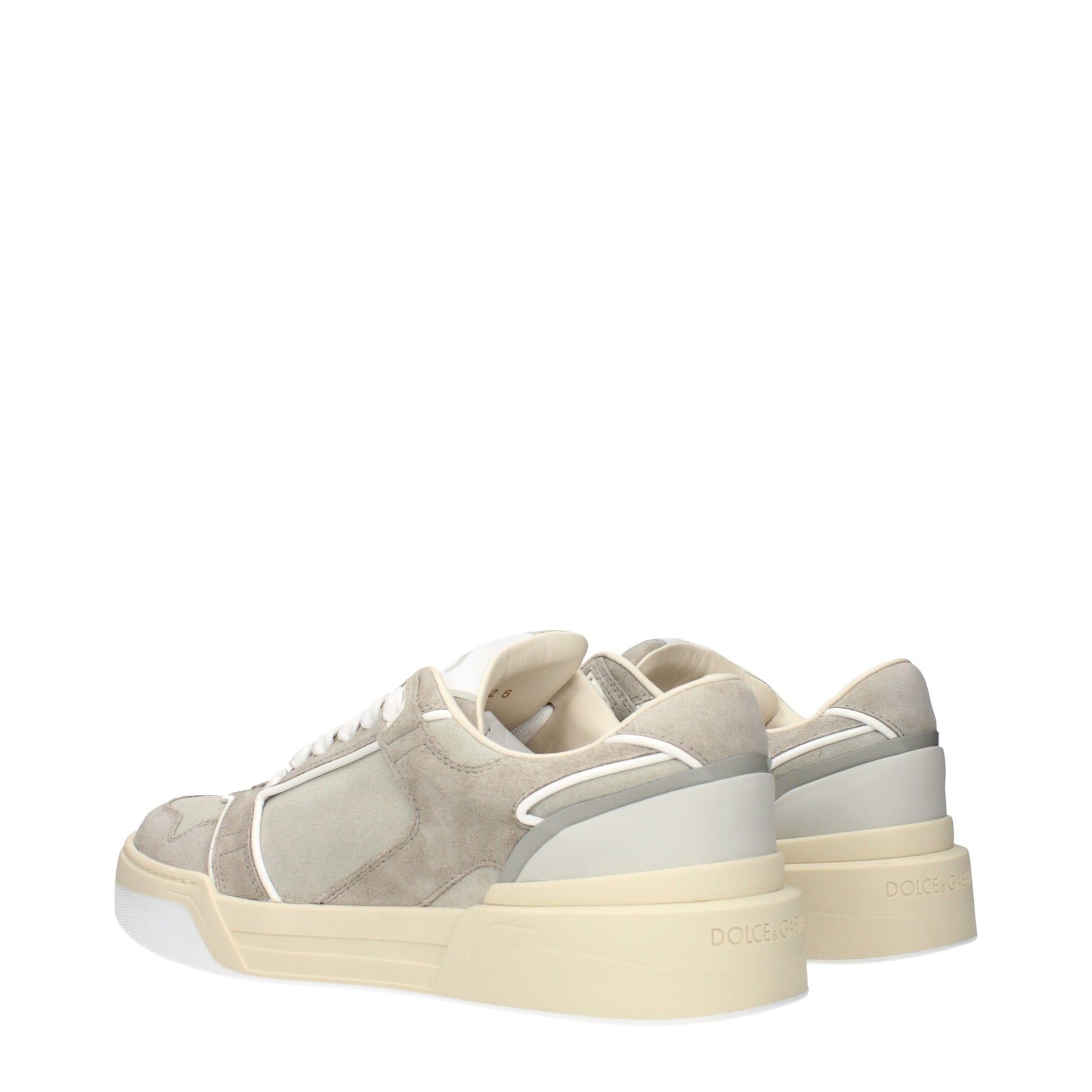 Beige Leather Low Top Sneakers