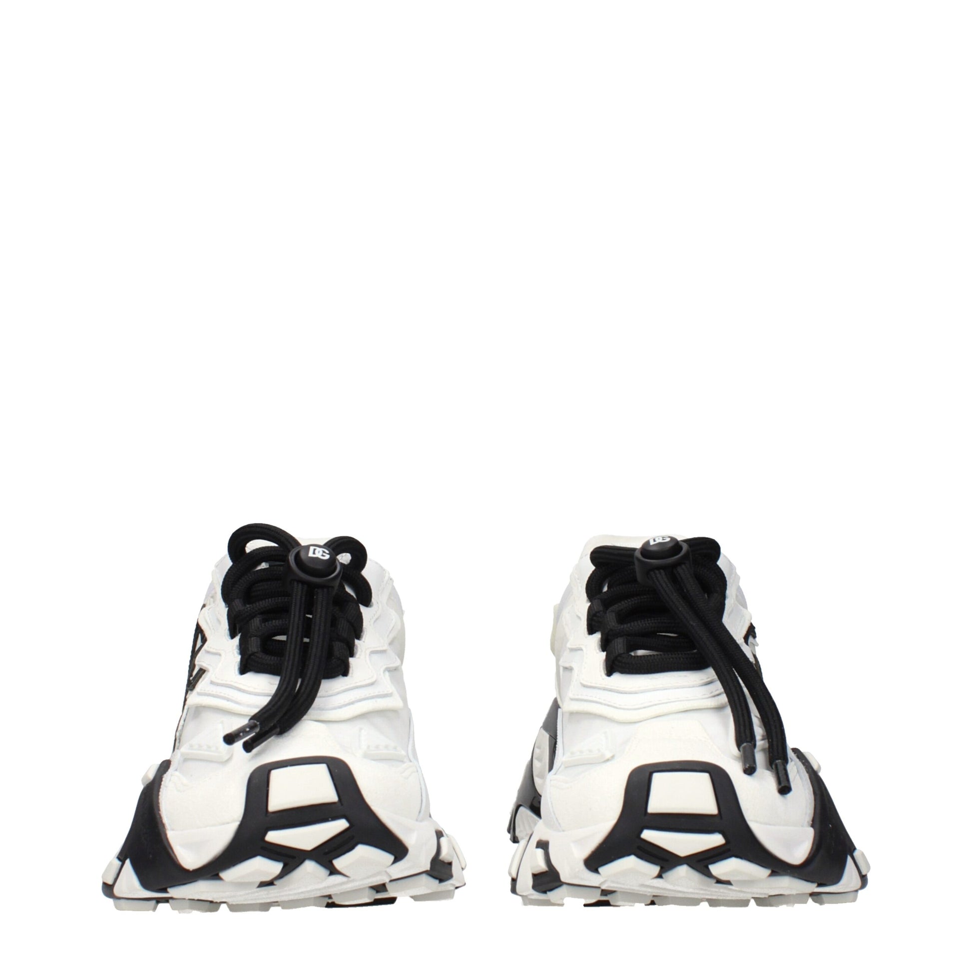 White Fabric Athletic Sneakers