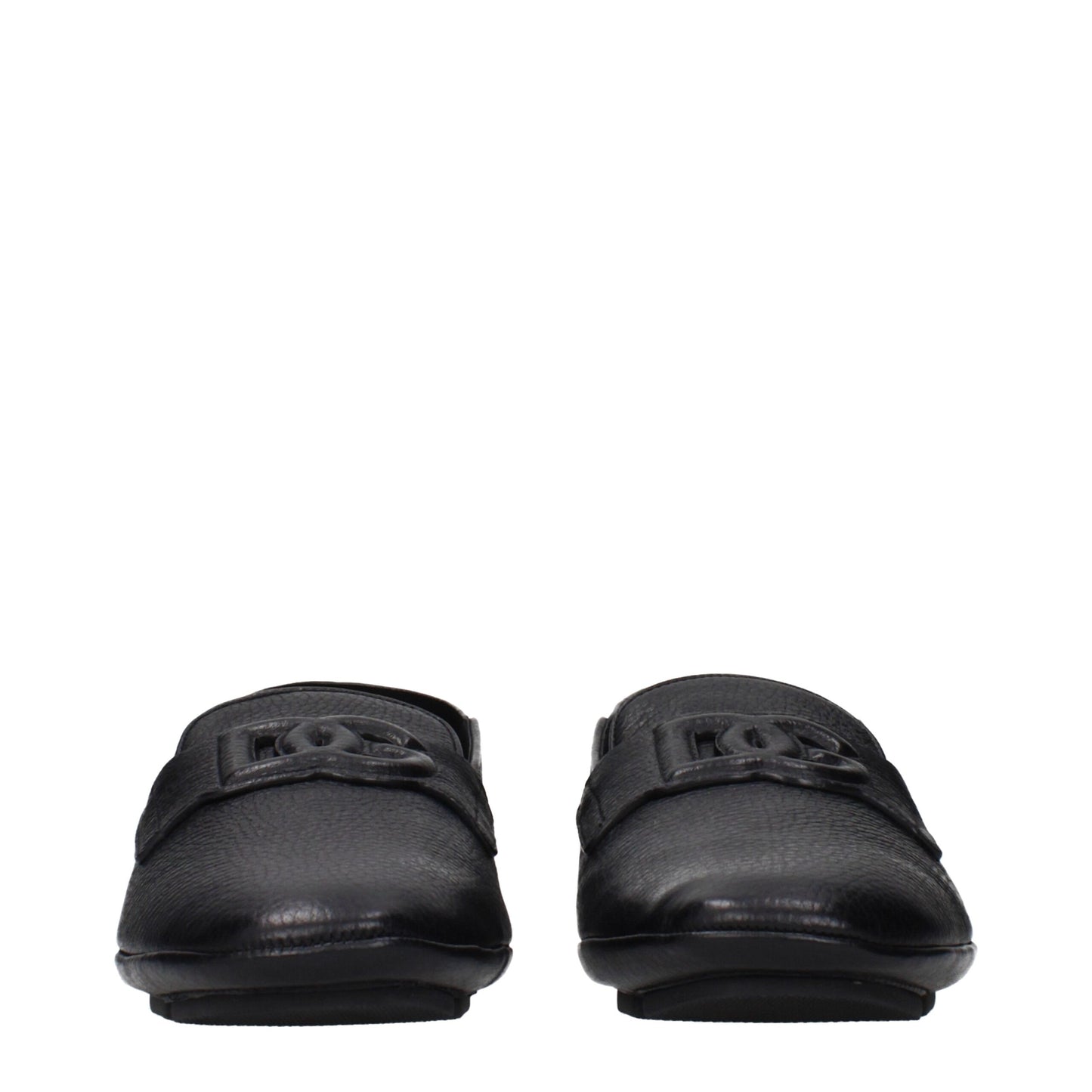 Black Leather Slip-On Loafers
