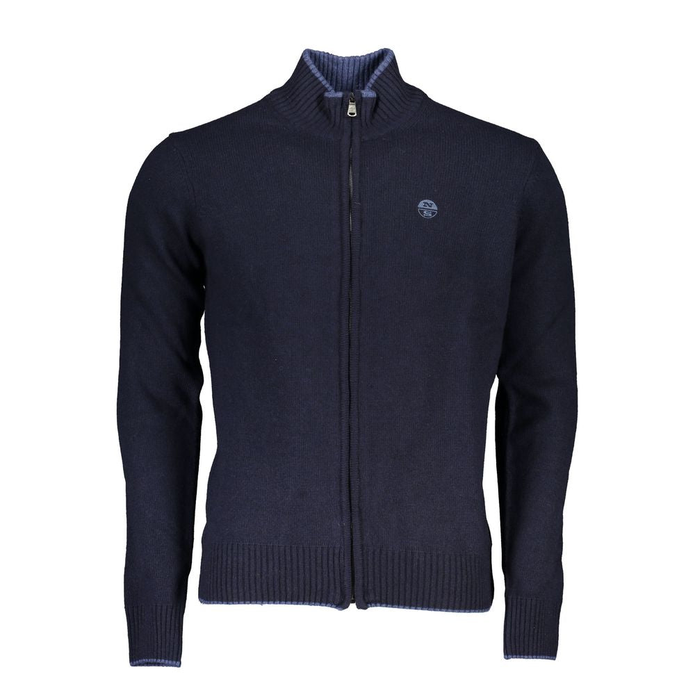 Blue Poliammide Men Cardigan