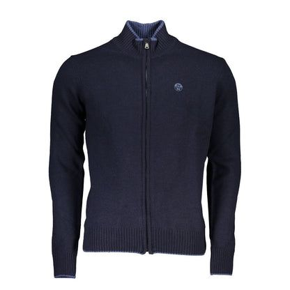 Blue Poliammide Men Cardigan