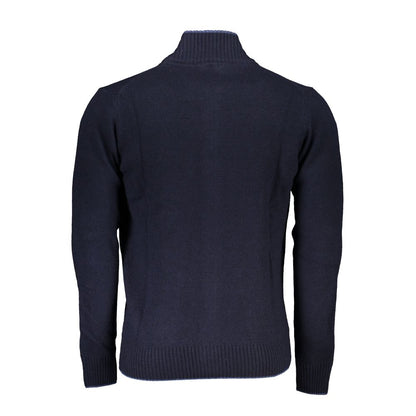 Blue Poliammide Men Cardigan