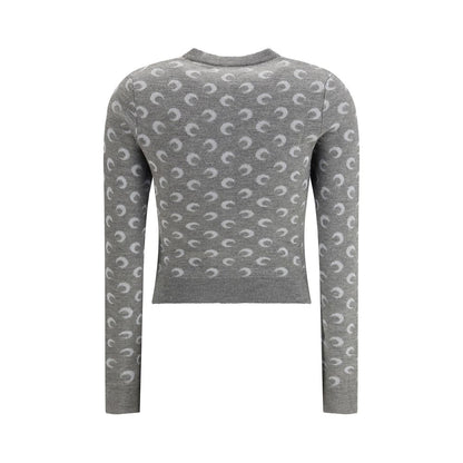 Gray Fleece Wool Cardigan