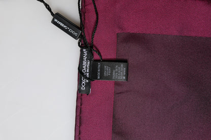 Maroon Silk Lace Stole Square Foulard Scarf