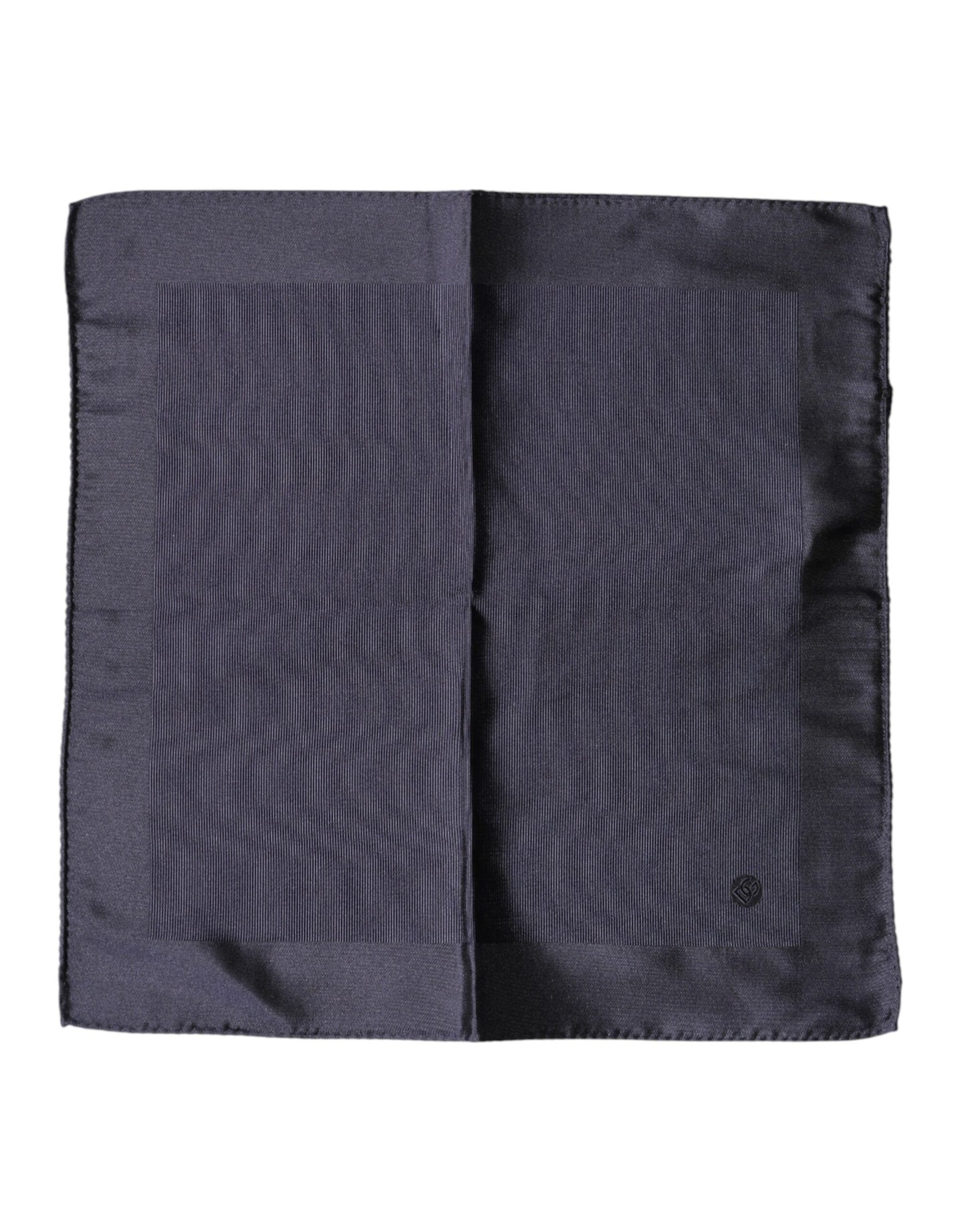 Blue Logo Silk Men Square Handkerchief Scarf
