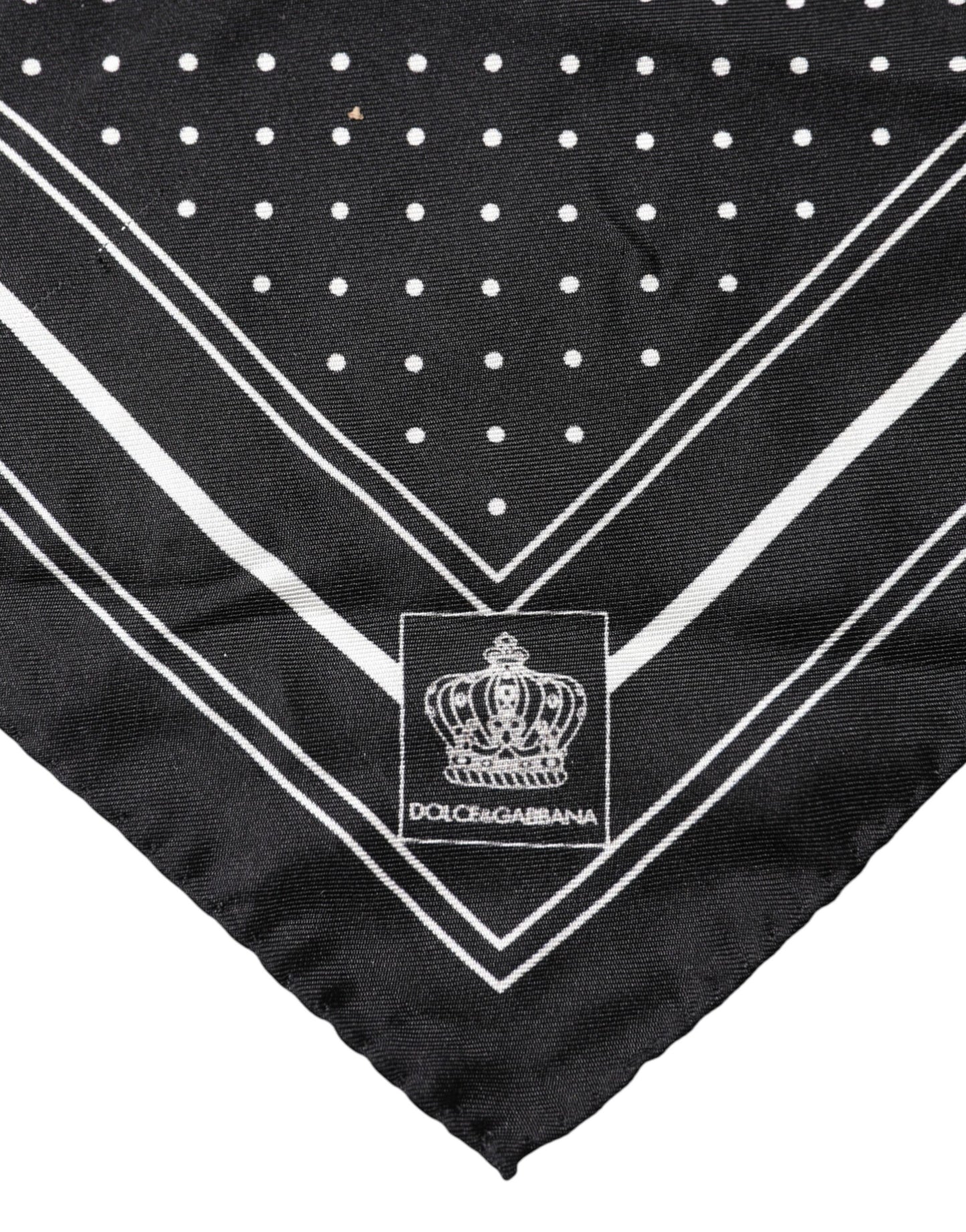 Scarf Black Poka Dot Men Square Handkerchief