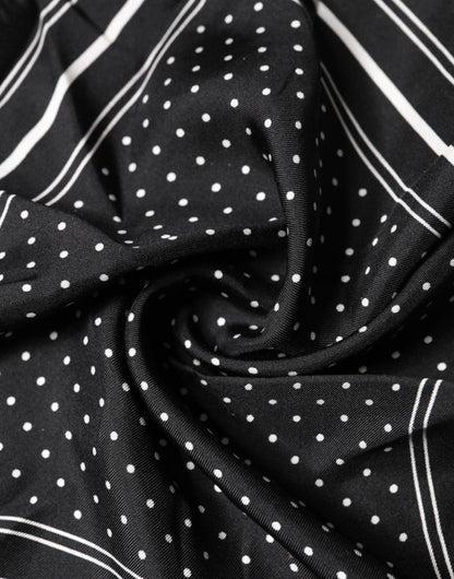 Scarf Black Poka Dot Men Square Handkerchief