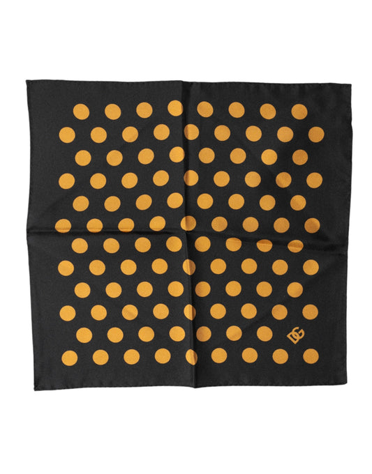 Black Polka Dot Square Handkerchief Scarf