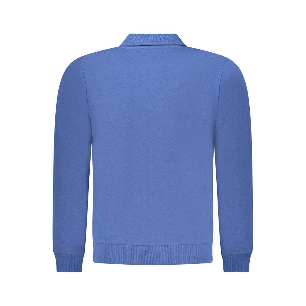Blue Cotton Men Sweatshirt