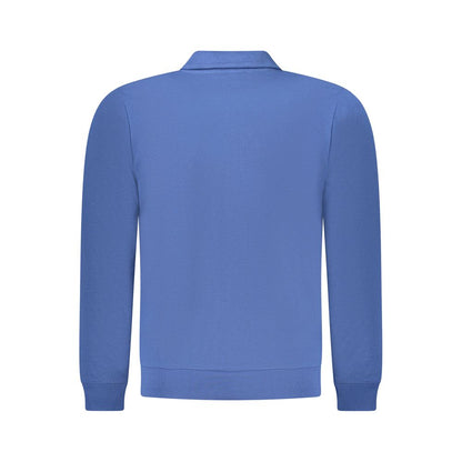 Blue Cotton Men Sweatshirt
