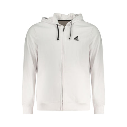 White Cotton Men's Hooded Sweatshirt