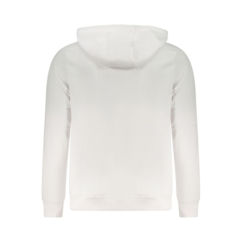 White Cotton Men's Hooded Sweatshirt