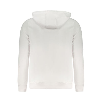 White Cotton Men's Hooded Sweatshirt