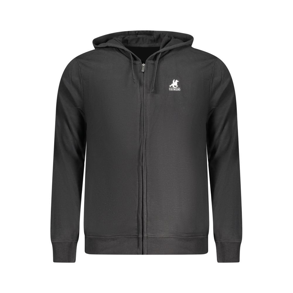 Black Cotton Men's Hoodie