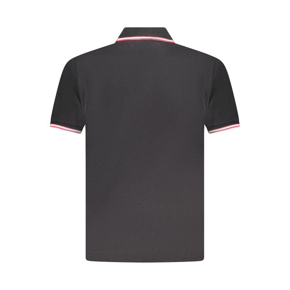 Black Cotton Men Polo Shirt