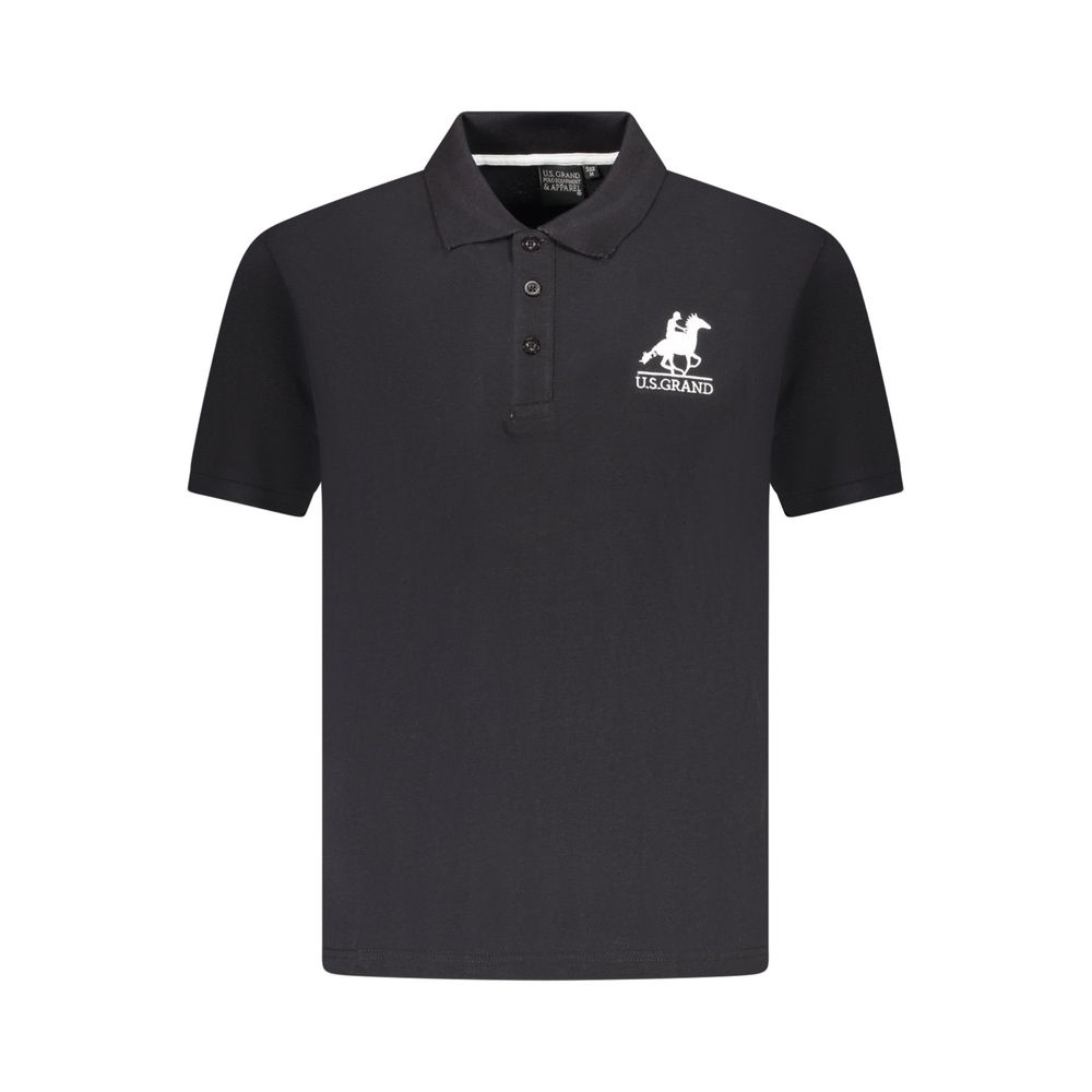 Black Cotton Polo Shirt