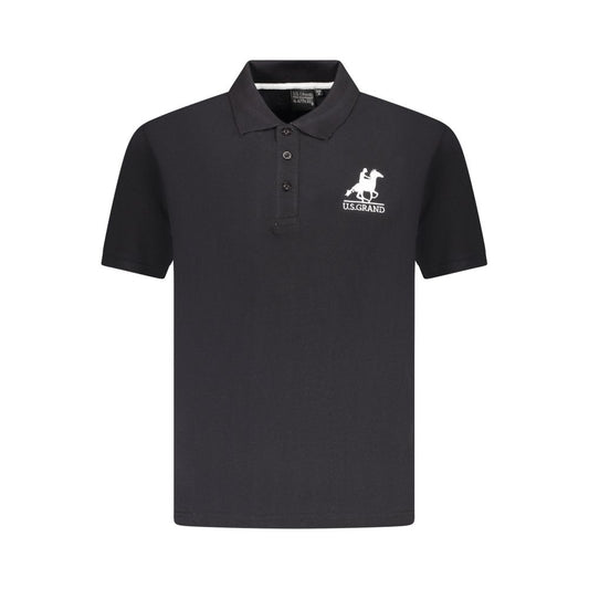 Black Cotton Polo Shirt