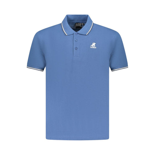 Blue Cotton Polo Shirt