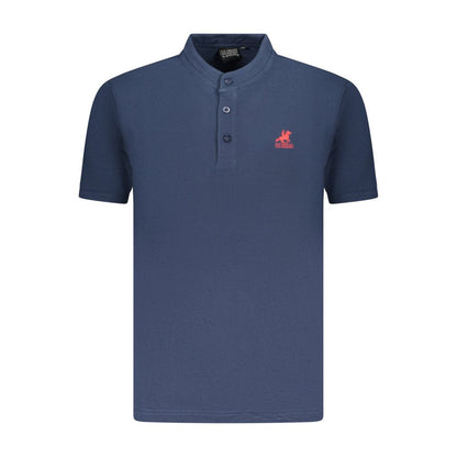 Blue Cotton Polo Shirt