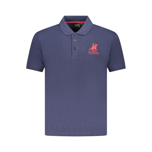 Blue Cotton Polo Shirt