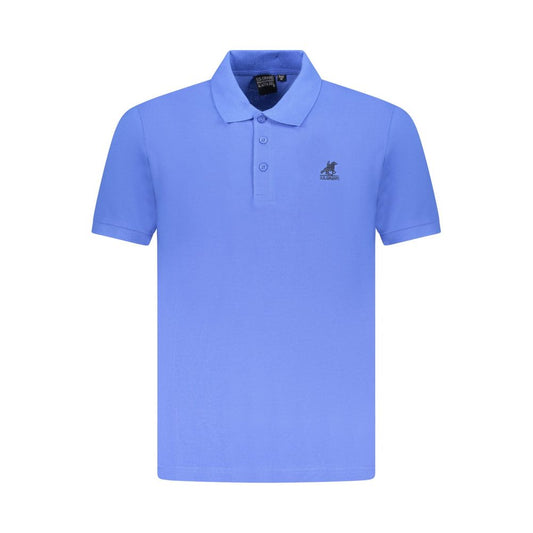 Blue Cotton Polo Shirt