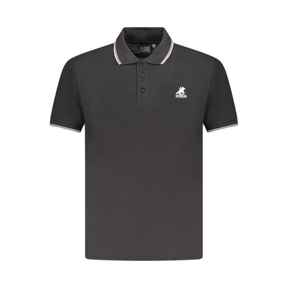 Black Cotton Mens Polo Shirt