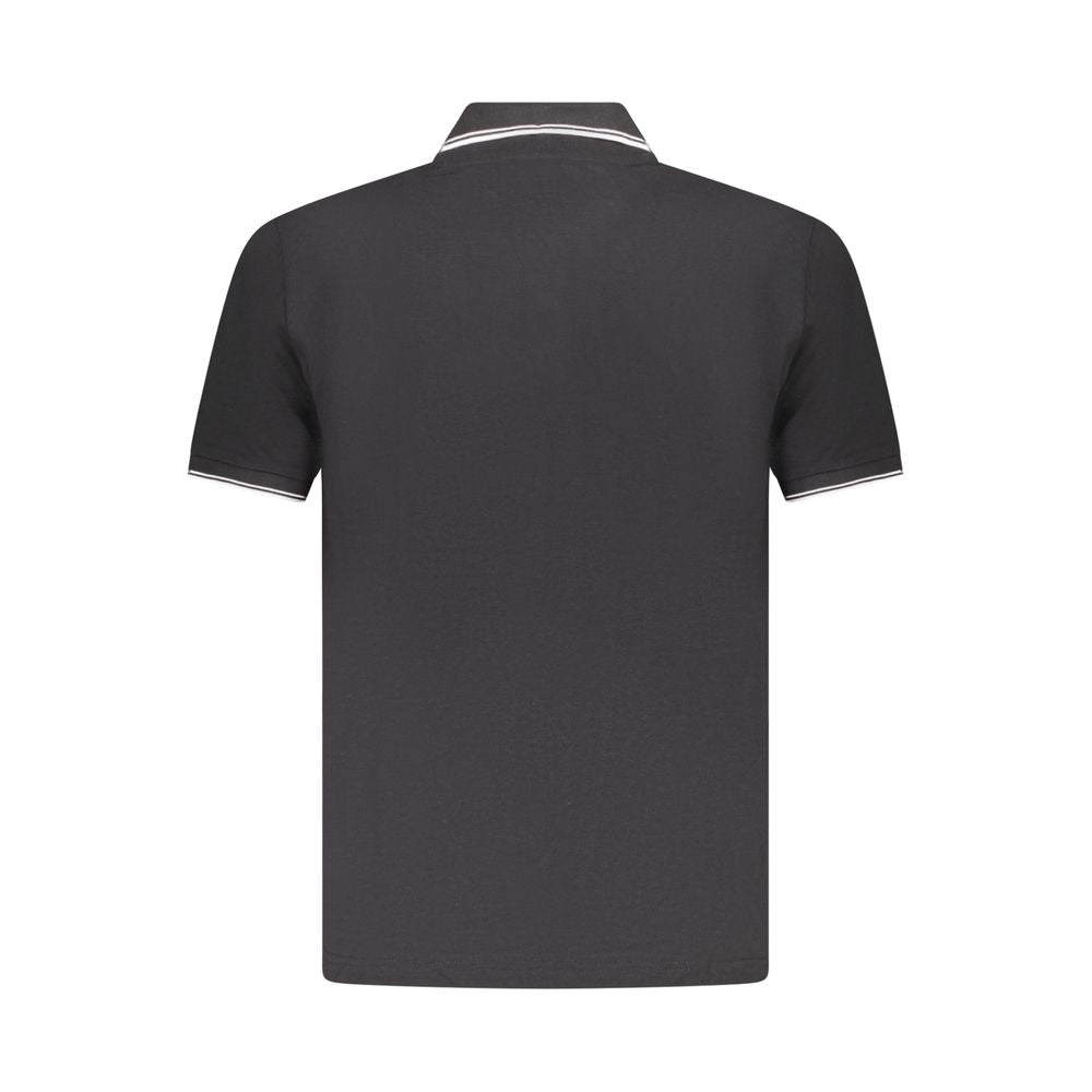 Black Cotton Mens Polo Shirt
