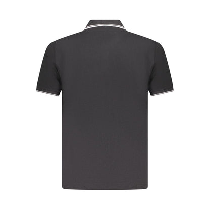 Black Cotton Mens Polo Shirt