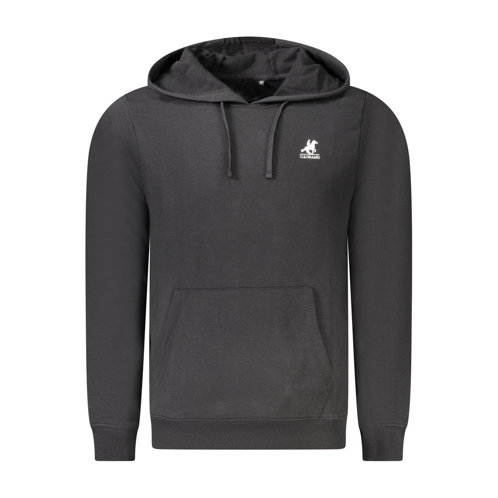 Black Cotton Men's Hoodie